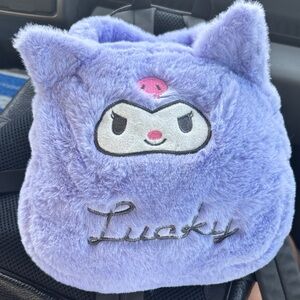 Sanrio fuzzy pouch purse